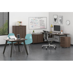 Go to store & view more images Ivy Bronx Barbosa Executive 4 Piece L-Shape Desk Office Suite
