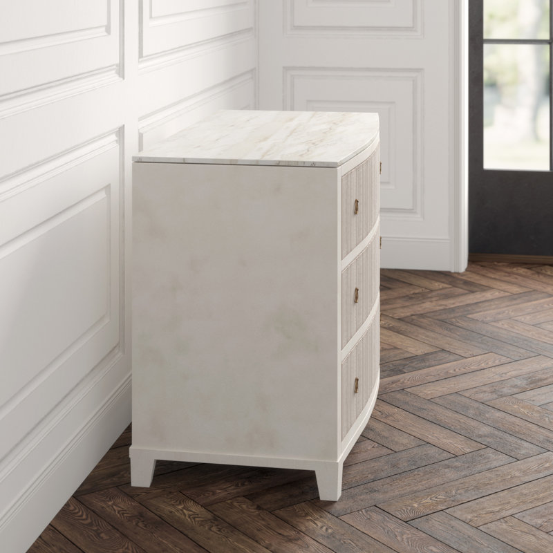 Gabby Rosalyn Antique Style Wood and Marble Chest Perigold