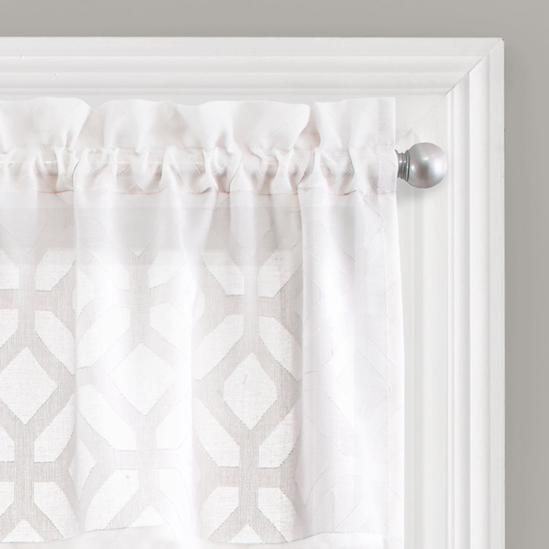 House Of Hampton Treadway Window Trellis Clip Cafe Curtain