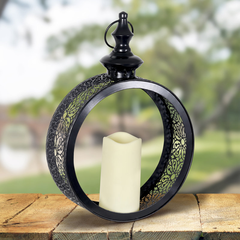 Exhart Hanging Bronze Battery Powered LED Outdoor Hanging ...