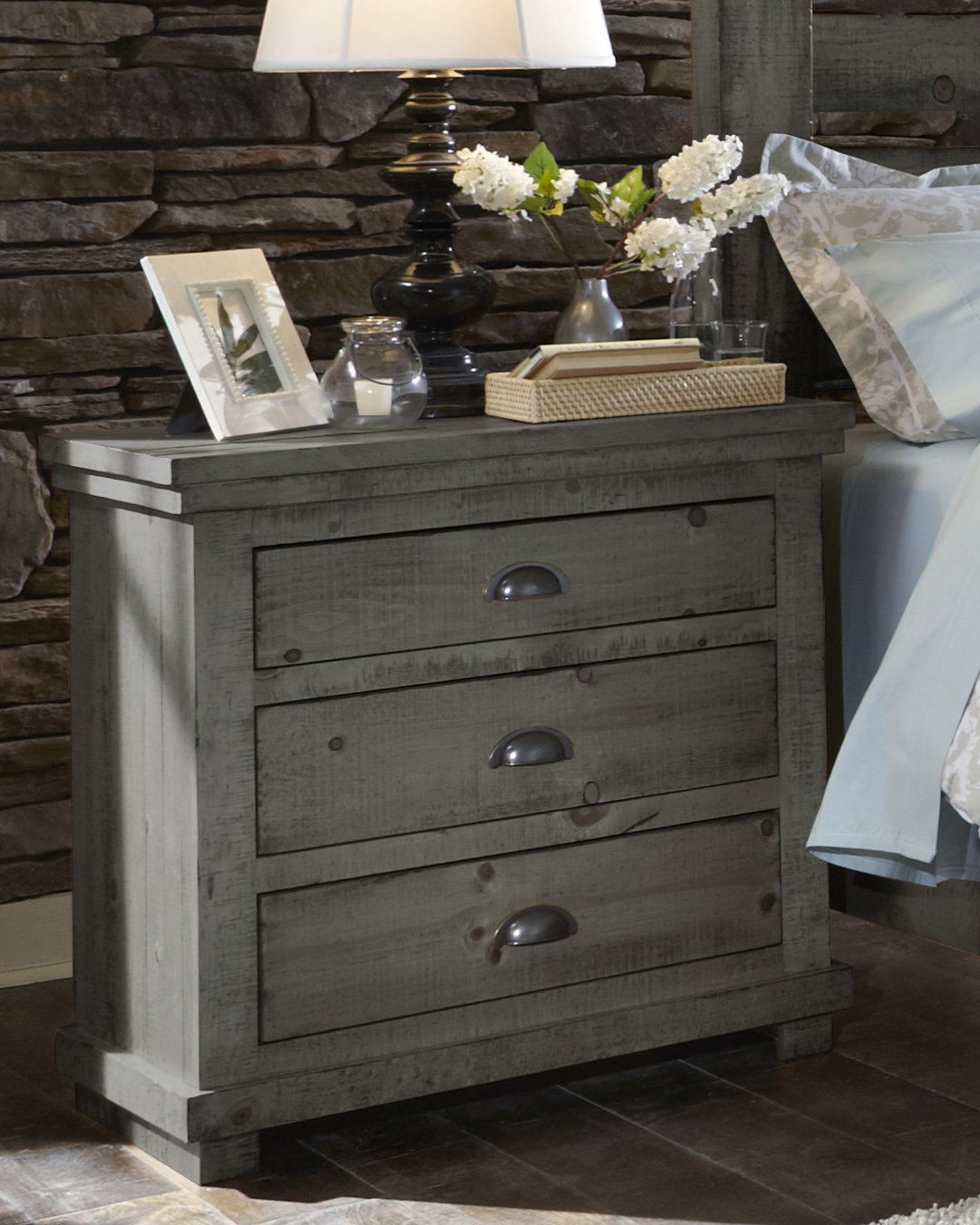 Grey Rustic Nightstands You Ll Love In 2020 Wayfair