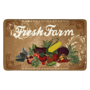 Farm Animal Kitchen Rugs Wayfair Molinari Hd Printed Fresh Farm Kitchen Mat
