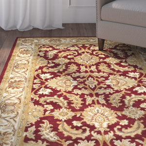 Cranmore Red/Ivory Floral Area Rug