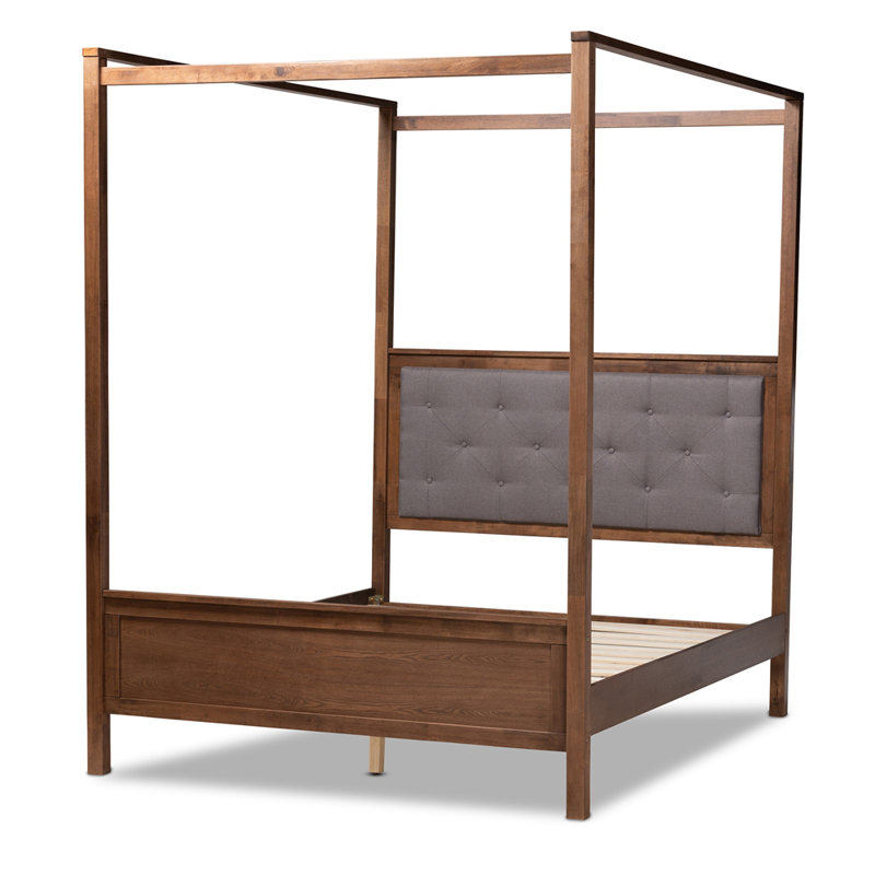 Latitude Run® Ali-Hussan Tufted Solid Wood and Upholstered ...