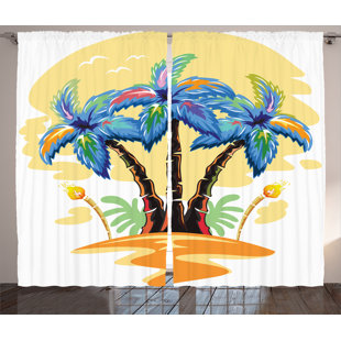 Hawaiian Print Curtains Wayfair