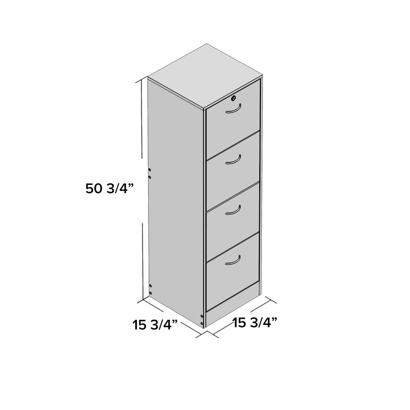 Ingleside 4 Drawer Vertical Filing Cabinet Reviews Allmodern