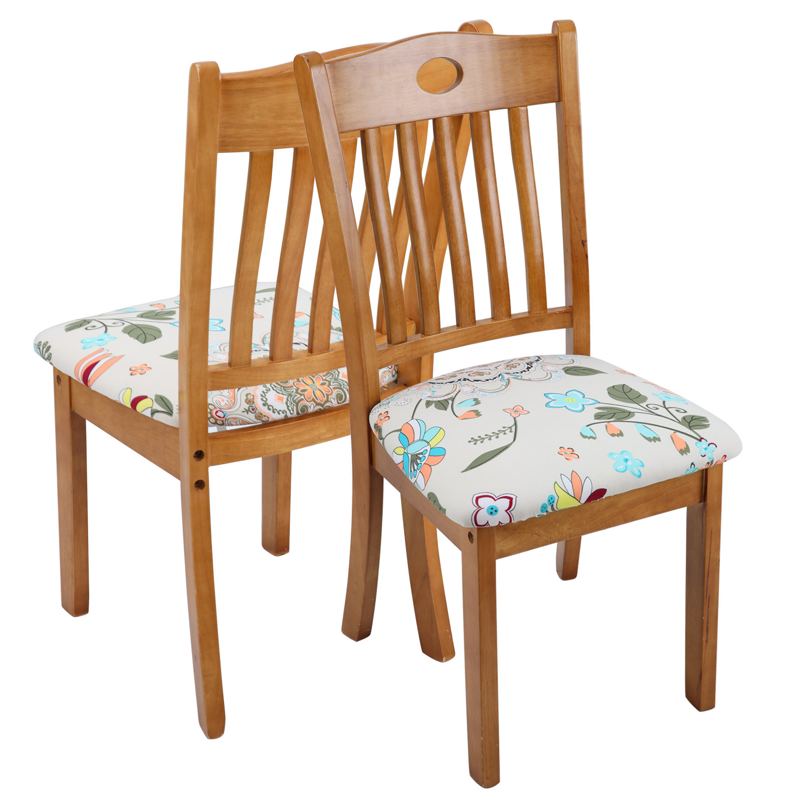 Jacquard Dining Room Chair Seat Cover Anti-Dust Elastic Cushion Slipcovers Decor 