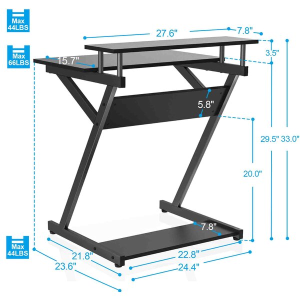 Inbox Zero Desk with Hutch & Reviews | Wayfair