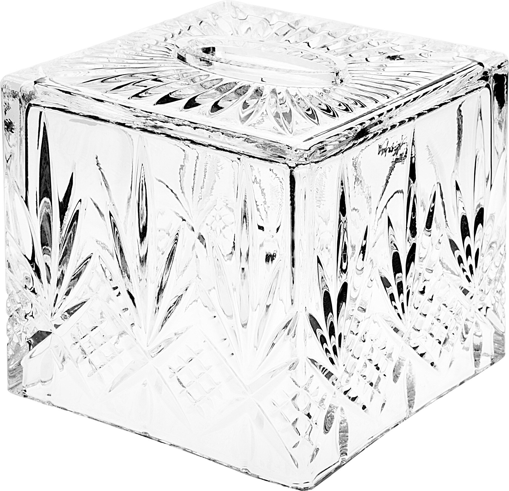 crystal tissue box cover