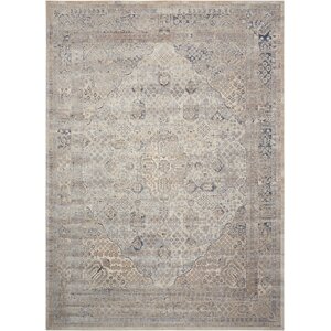 Malta Ivory/Blue Area Rug