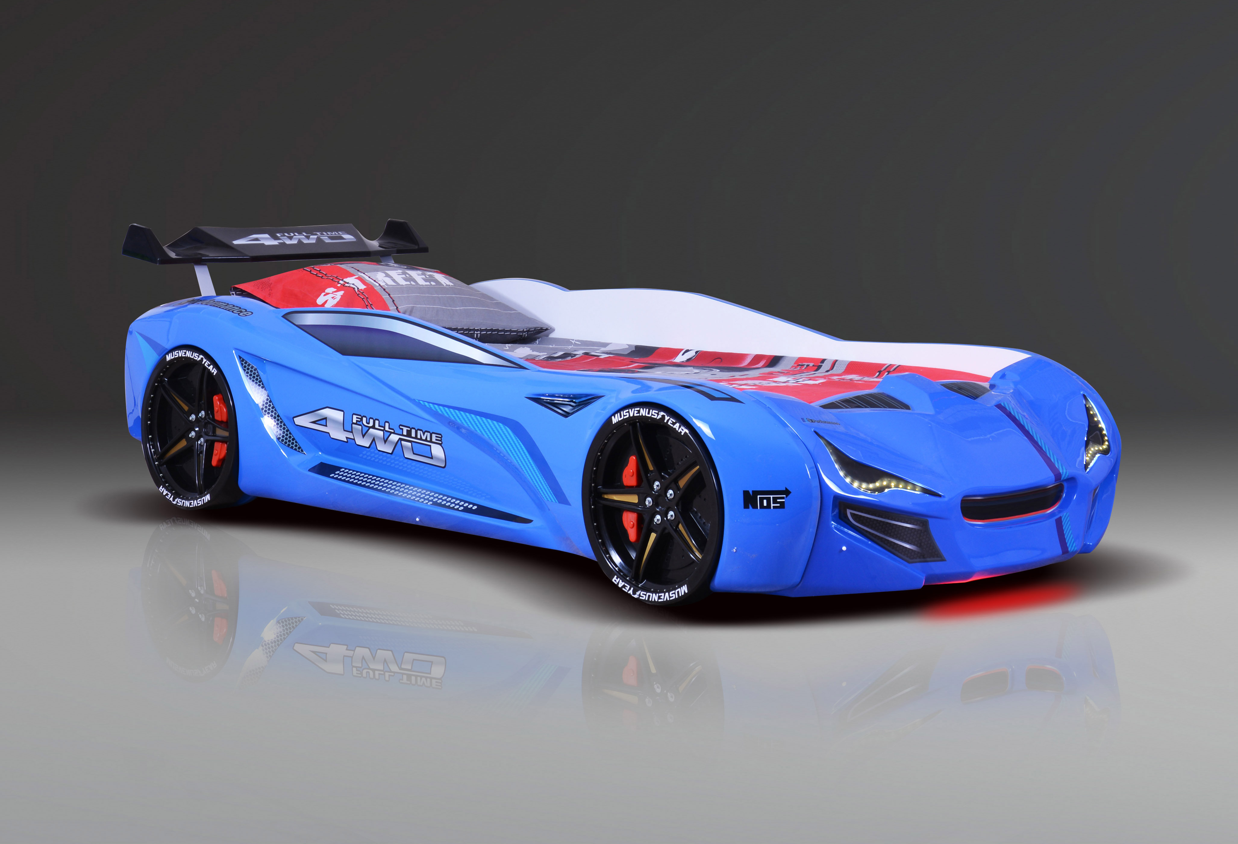 racing car bed with lights