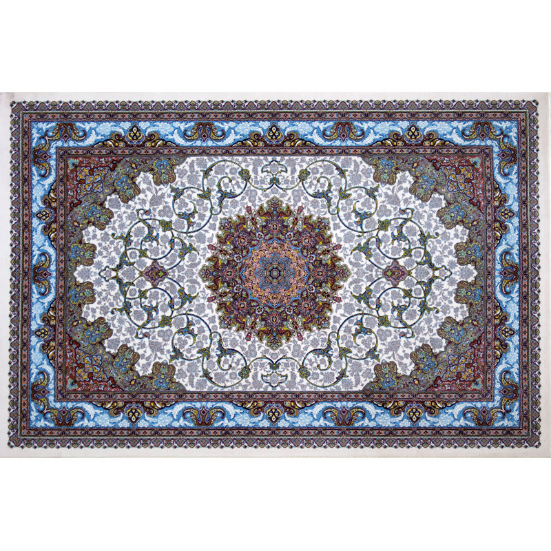 Astoria Grand Mangum Hand Look Persian Wool Green Ivory Red Area Rug Wayfair