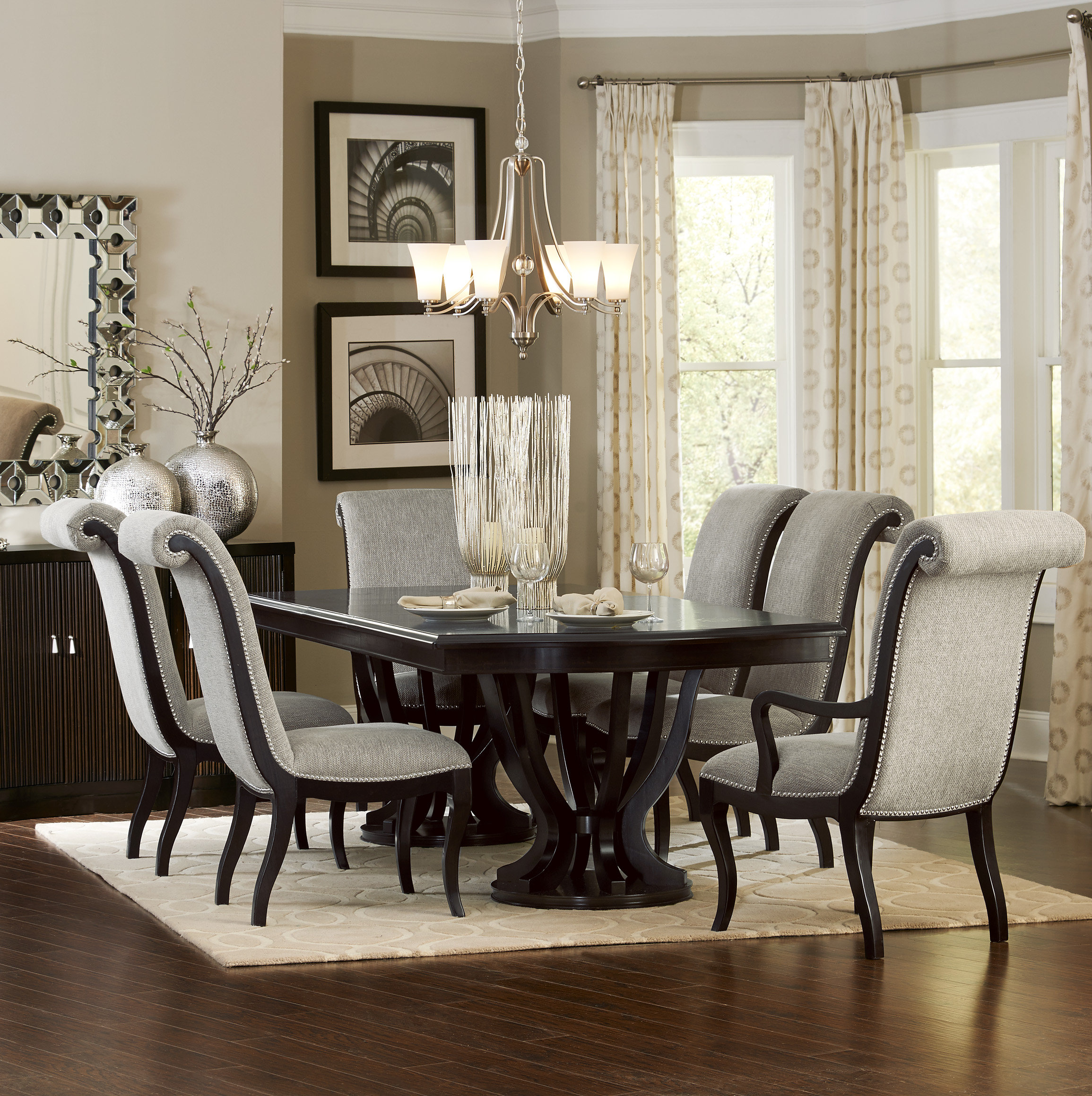 baypoint 7 piece extendable dining set