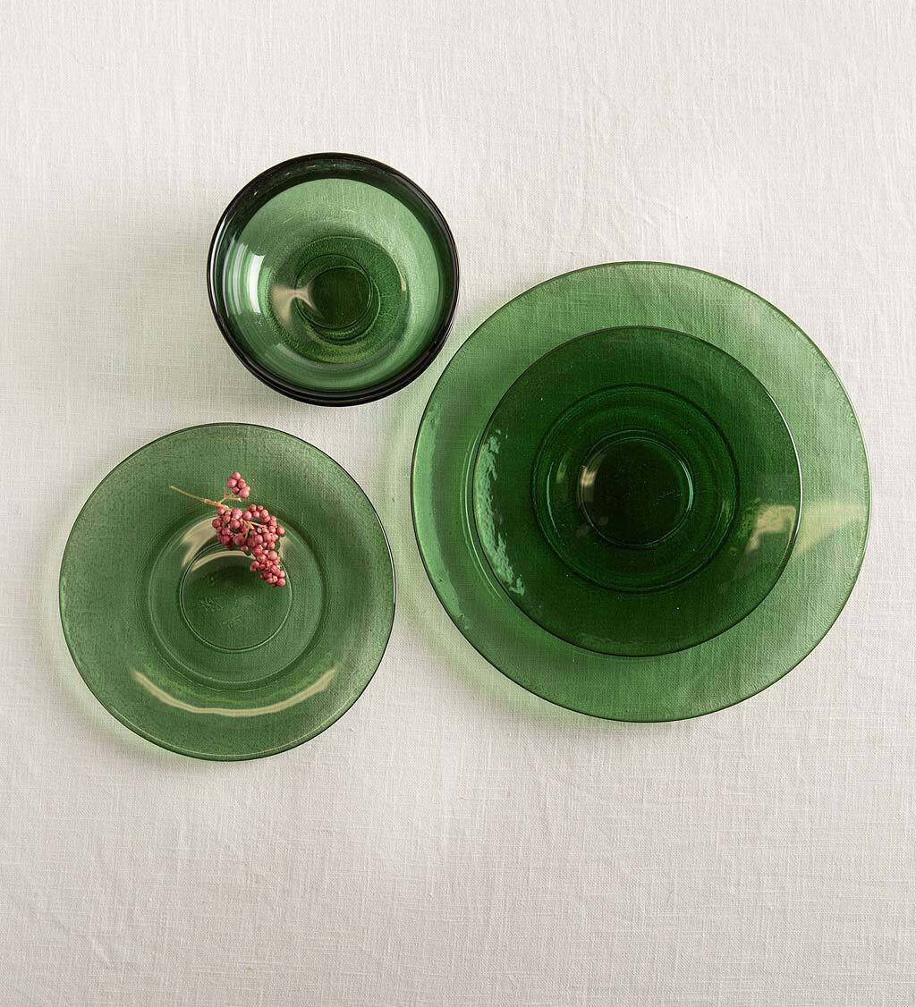 VivaTerra Recycled Glass Dinner Plates Wayfair