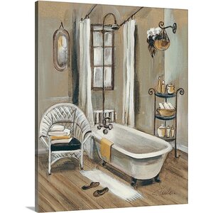 'French Bath II' by Silvia Vassileva Painting Print on Canvas