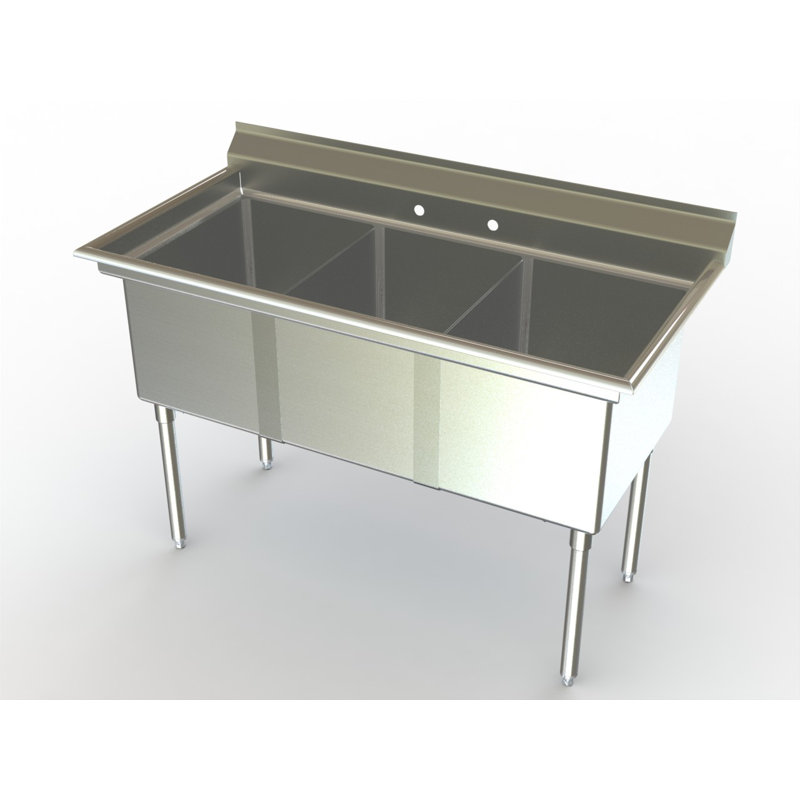 3F3-2116 Deluxe NSF 54" x 27" Free Standing Service Sink