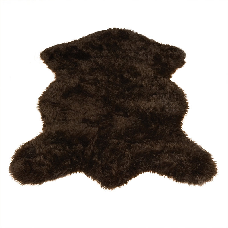 Walk On Me Wayfair Animal Pelt Faux Sheepskin Brown Area Rug By Walk On Me