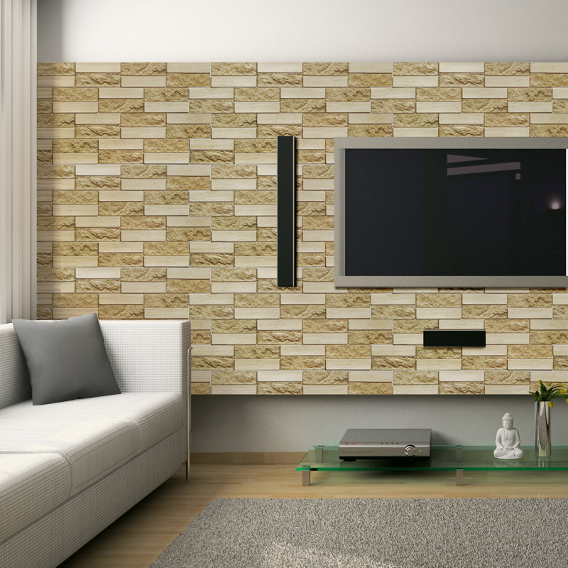 Dundee Deco Grey Faux Cement Brick 3 2 Ft X 1 6 Ft Pvc 3d Wall