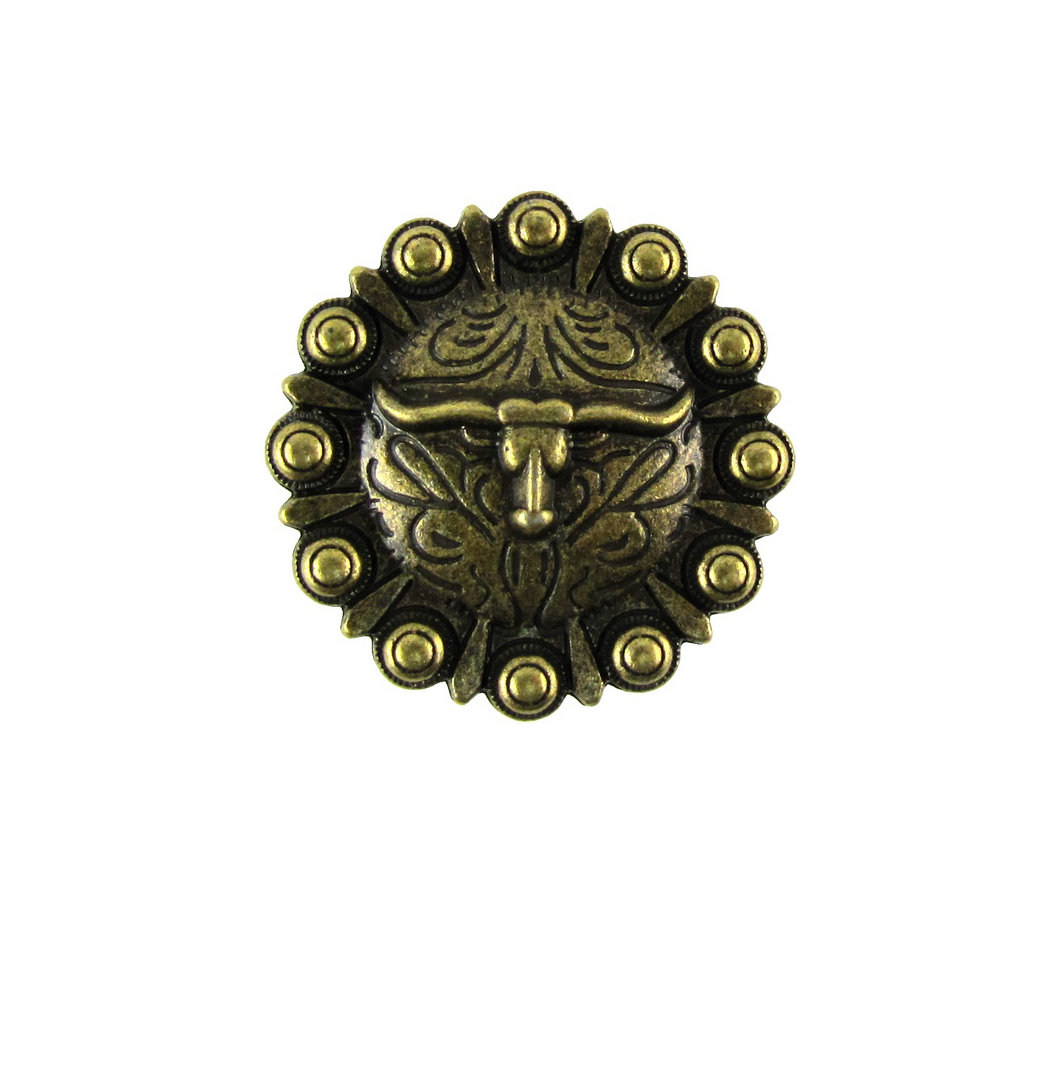 Home Garden 4 Black Steer Bull Drawer Cabinet Pull Handle Knob