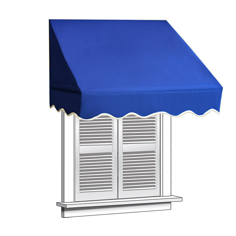 Aleko 8 Ft W X 2 Ft D Fabric Retractable Standard Window Awning Reviews Wayfair