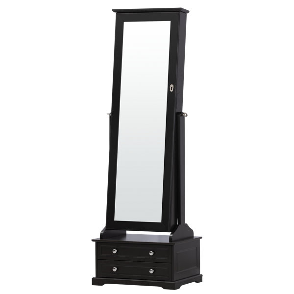 Canora Grey Odacia Free Standing Jewelry Armoire With Mirror
