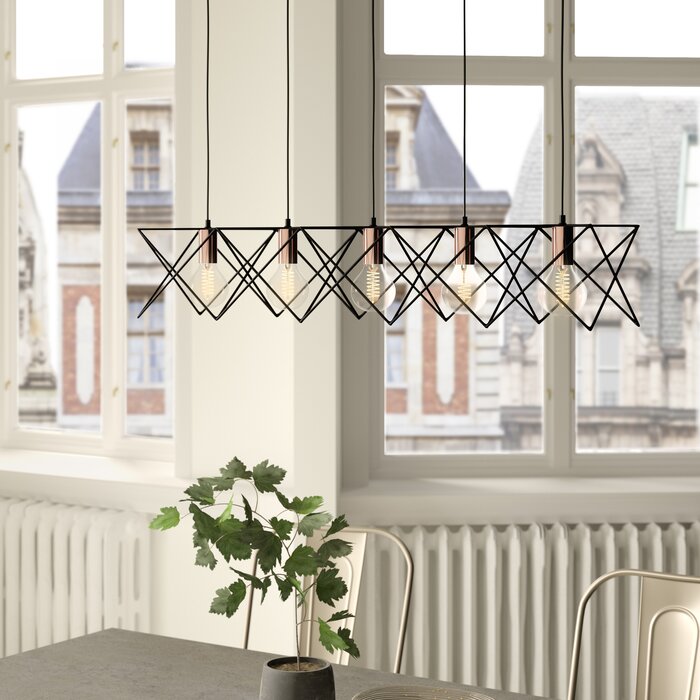 Balken-Pendelleuchte LORENZ von LOFTDESIGNS Schwarz/Kupfer