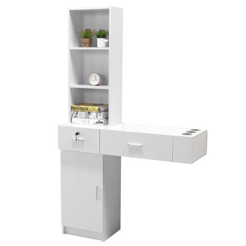 Zimtown Wall Mount Salon Lockable Storage Cabinet Hair ...