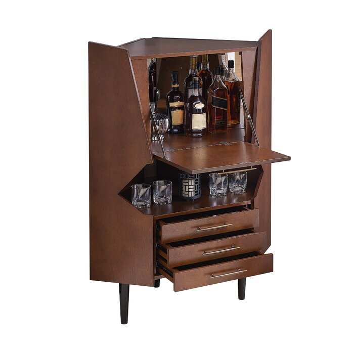 Wrought Studio Hester Corner Bar Cabinet Reviews Wayfair Ca