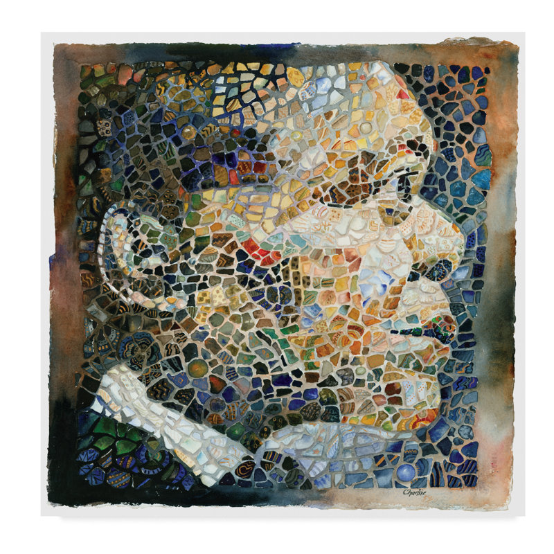 Winston Porter Mosaic Face Acrylic Painting Print On Wrapped