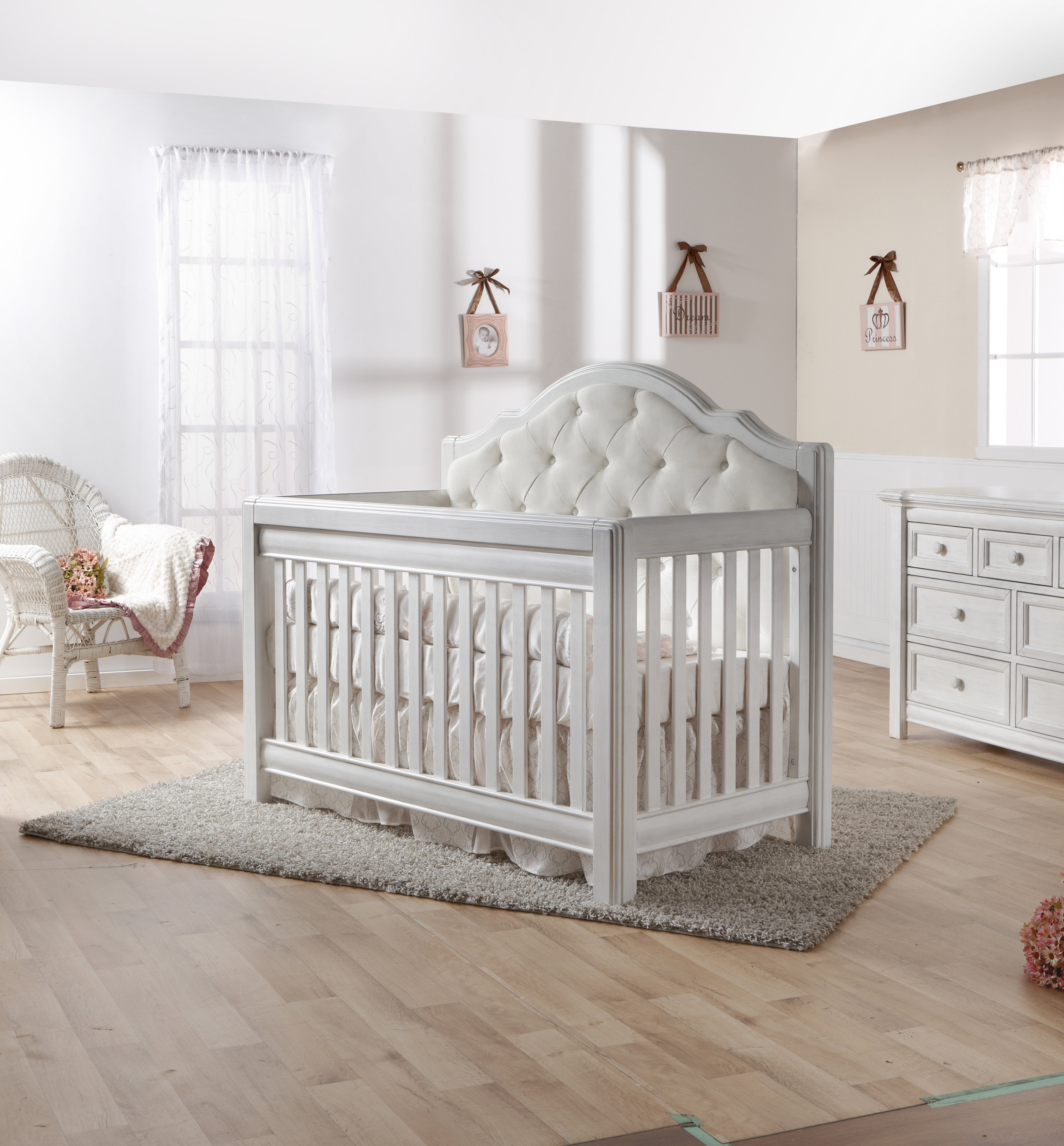 Harriet Bee Manervia 6 In 1 Convertible Upholstered Crib Reviews