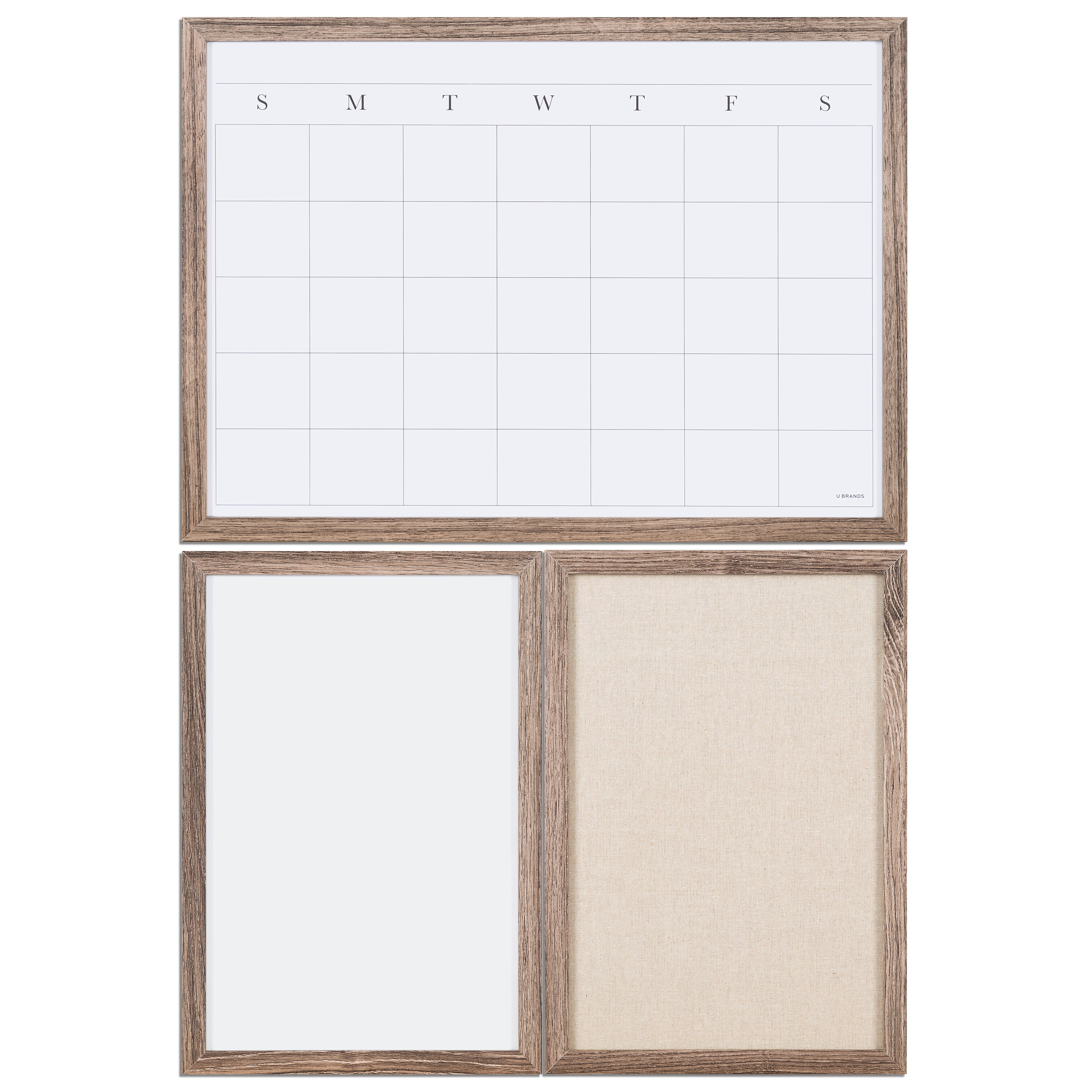 Dry Erase Cork Board Combo Maic White W Bulletin & Rustic Wooden Frame for Home for sale online 