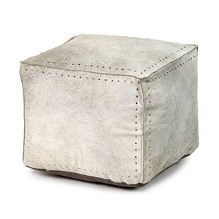 Bella Leather Cube Ottoman By Interlude