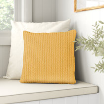 textured yellow throw pillows