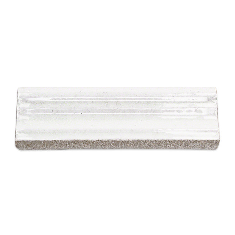 Ivy Hill Tile Delphi 6 X 2 Polished Ceramic Chair Rail Tile Trim In Glacier White Wayfair