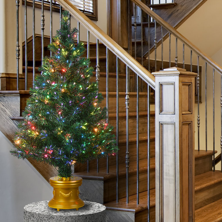 The Holiday Aisle Ice Fireworks 4 Green Pine Artificial Christmas Tree With 100 Multi Color Lights Reviews Wayfair