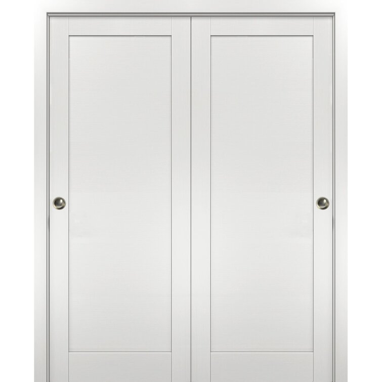 Paneled Manufactured Wood Prefinished Sliding Closet Door 