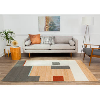 Wes Abstract Hand Woven Jut Sisal Tan Gray Area Rug Reviews