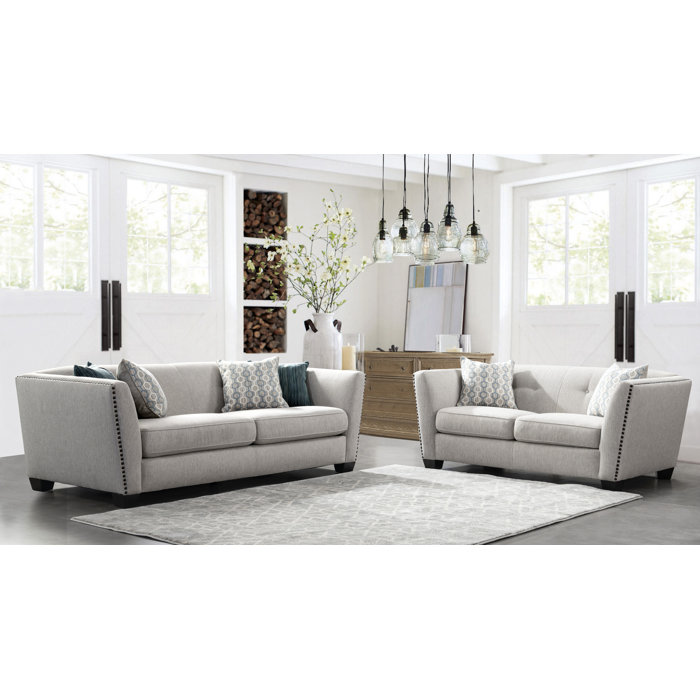 Acanva Contemporary Modern 2 Piece Living Room Set