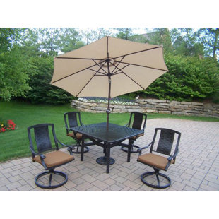 Go to store & view more images Vanguard 7 Piece Dining Set with Cushions by Oakland Living