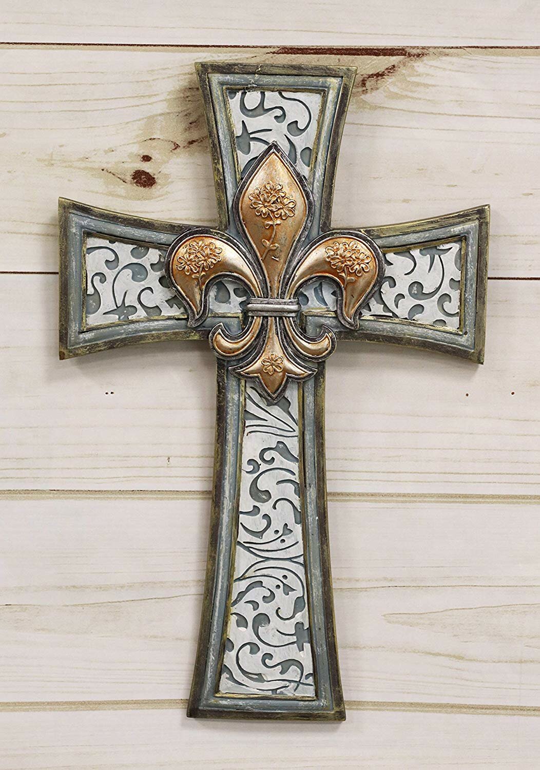 Fleur De Lis Living Southwestern Tuscan Cross Emblem With Scroll Art Wall Decor Wayfair