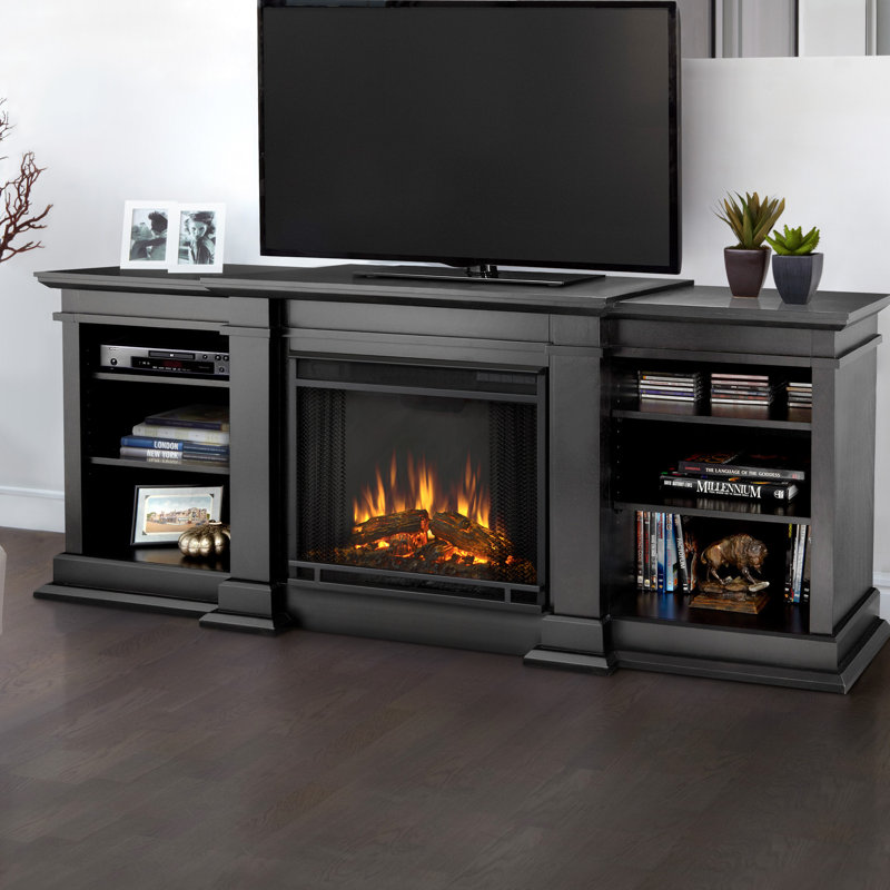 Real Flame Fresno Tv Stand For Tvs Up To 78 Inches With Fireplace