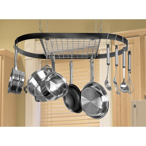 Kitchen Storage Organization Stainless Steel Hanging Pot Rack