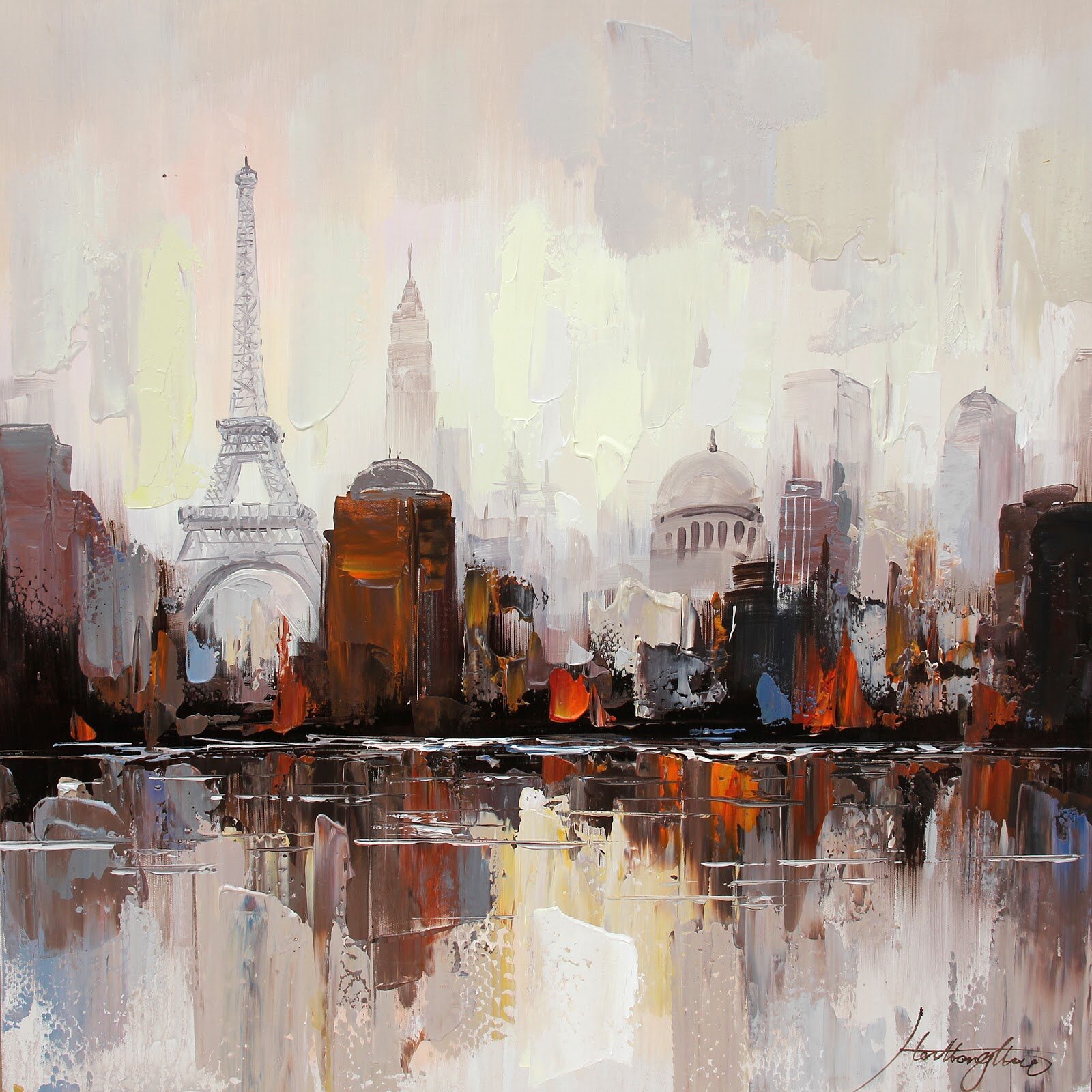 Winston Porter April In Paris Oil Painting Print On Wrapped Canvas Wayfair