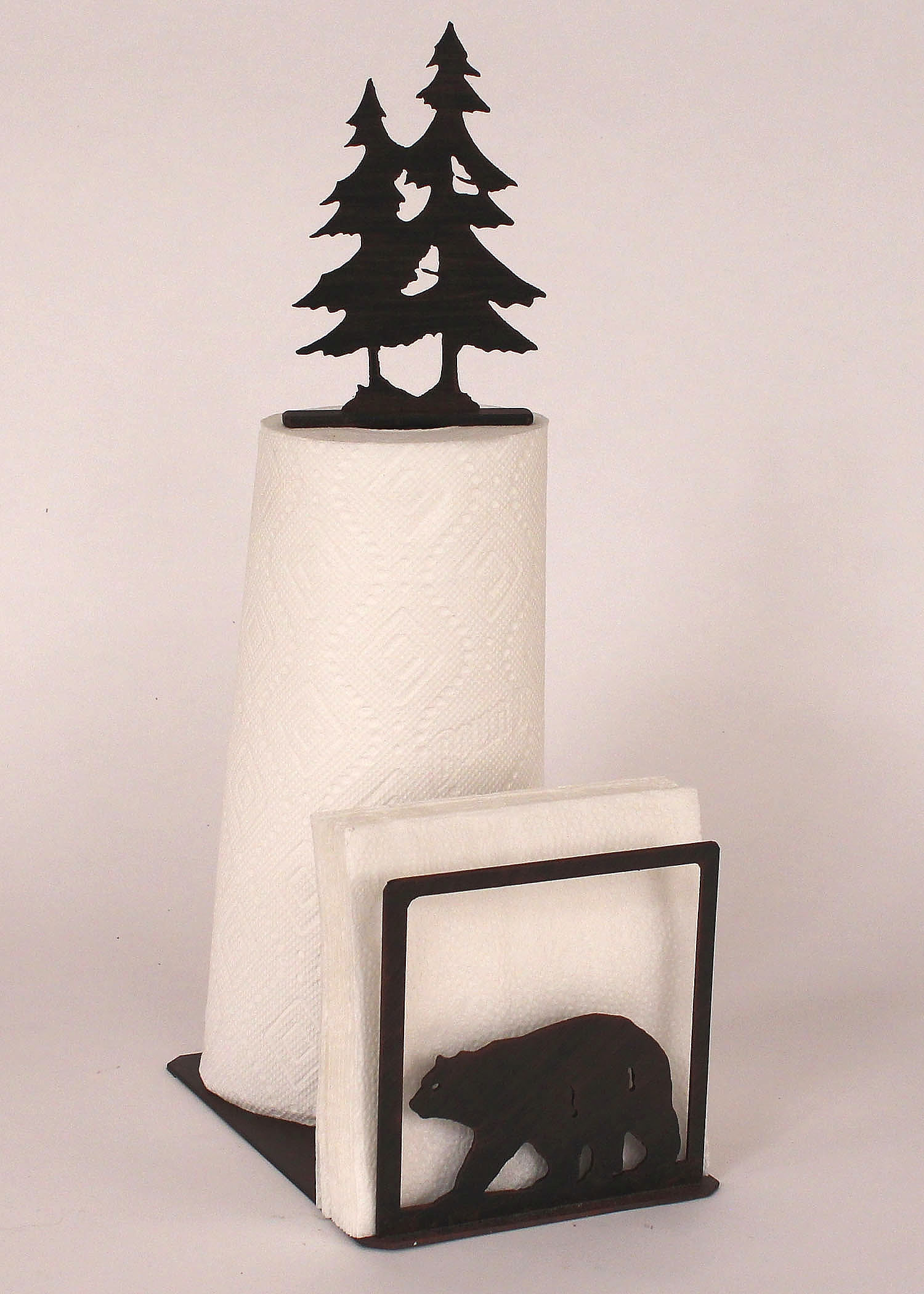 Loon Peak Bear Paper Towel And Napkin Holder With Pine Tree Topper Wayfair