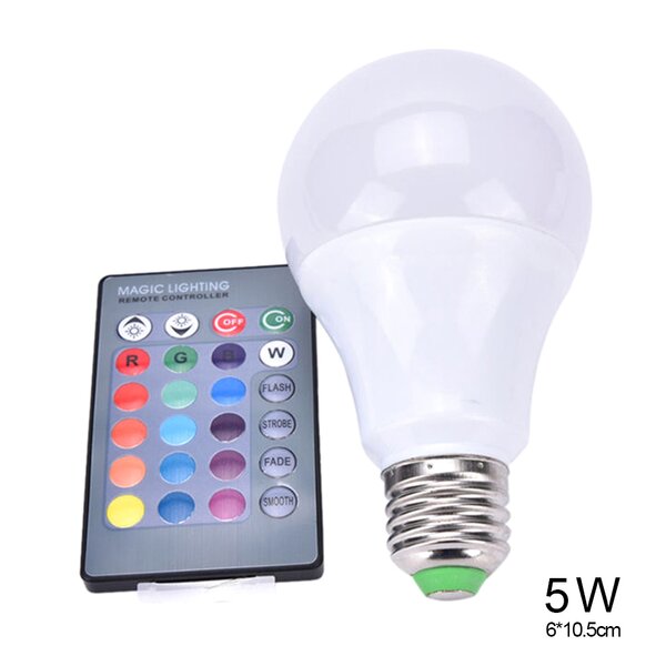 3W 16 Colour Changing RGB LED E27 Bulb Night Lights Lamp Remote Control Set