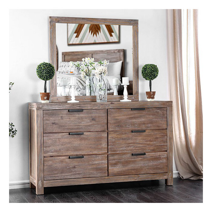 Atia 6 Double Dresser With Mirror Atia 6 Double Dresser With Mirror