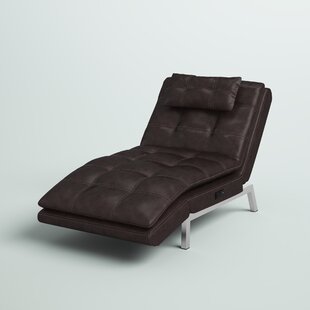 modern leather chaise longue