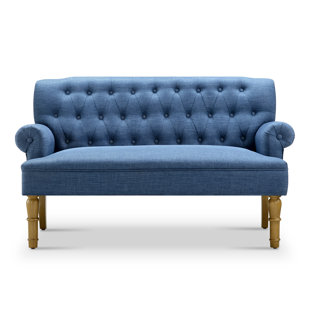 Navy Blue Settee | Wayfair