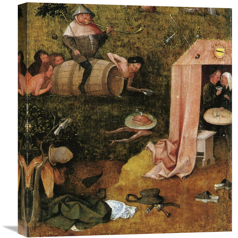 Global Gallery Allegory Of Gluttony And Lust By Hieronymus Bosch Painting Print On Wrapped Canvas Wayfair