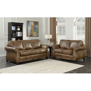Simone 2 Piece Leather Living Room Set by Fleur De Lis Living